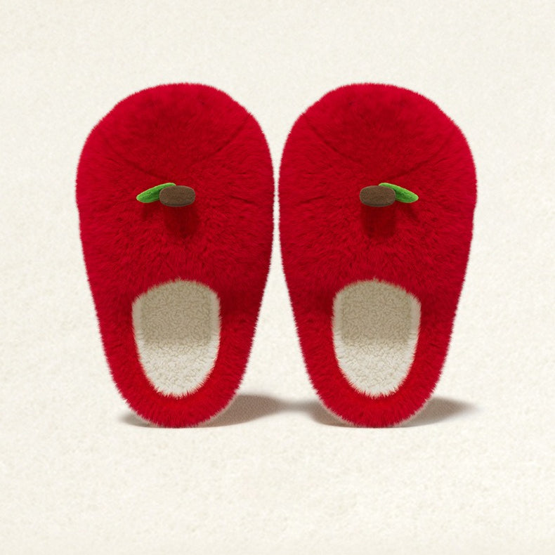 Apple Plush Stem Slippers