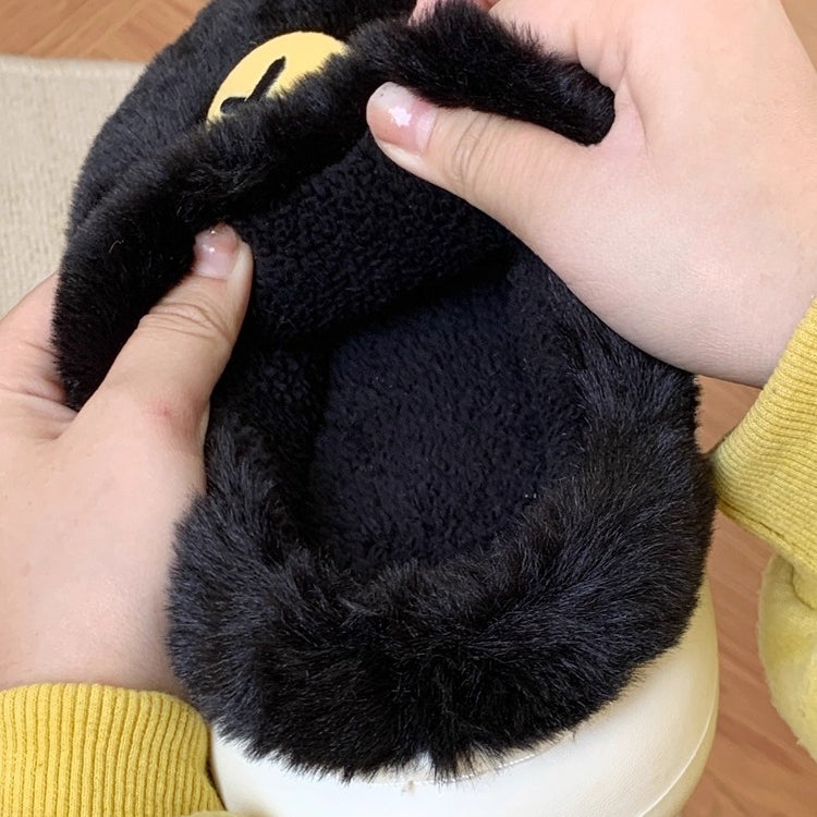 Big-Eye Plush House Slippers