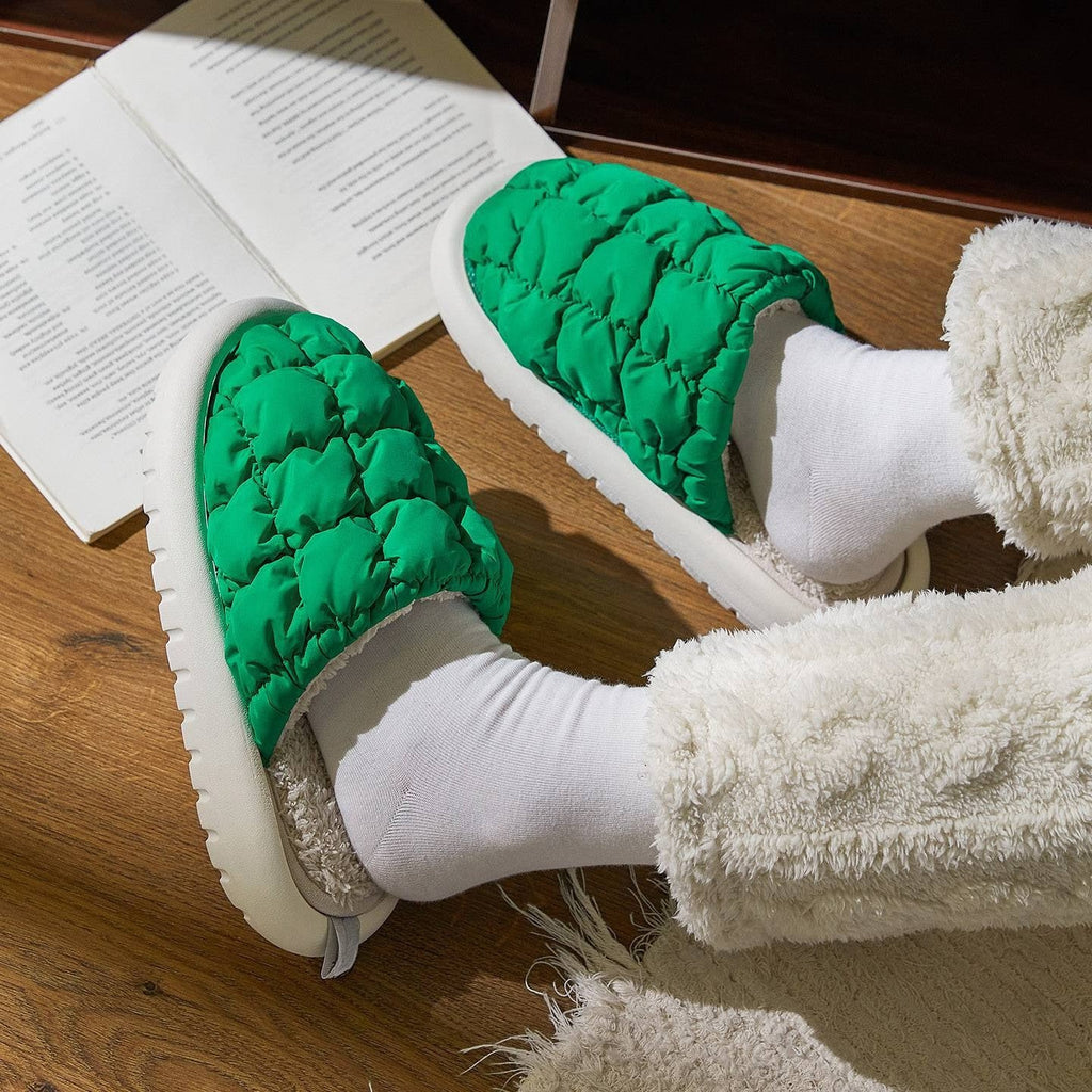 Puffy Checkerboard Home Slippers