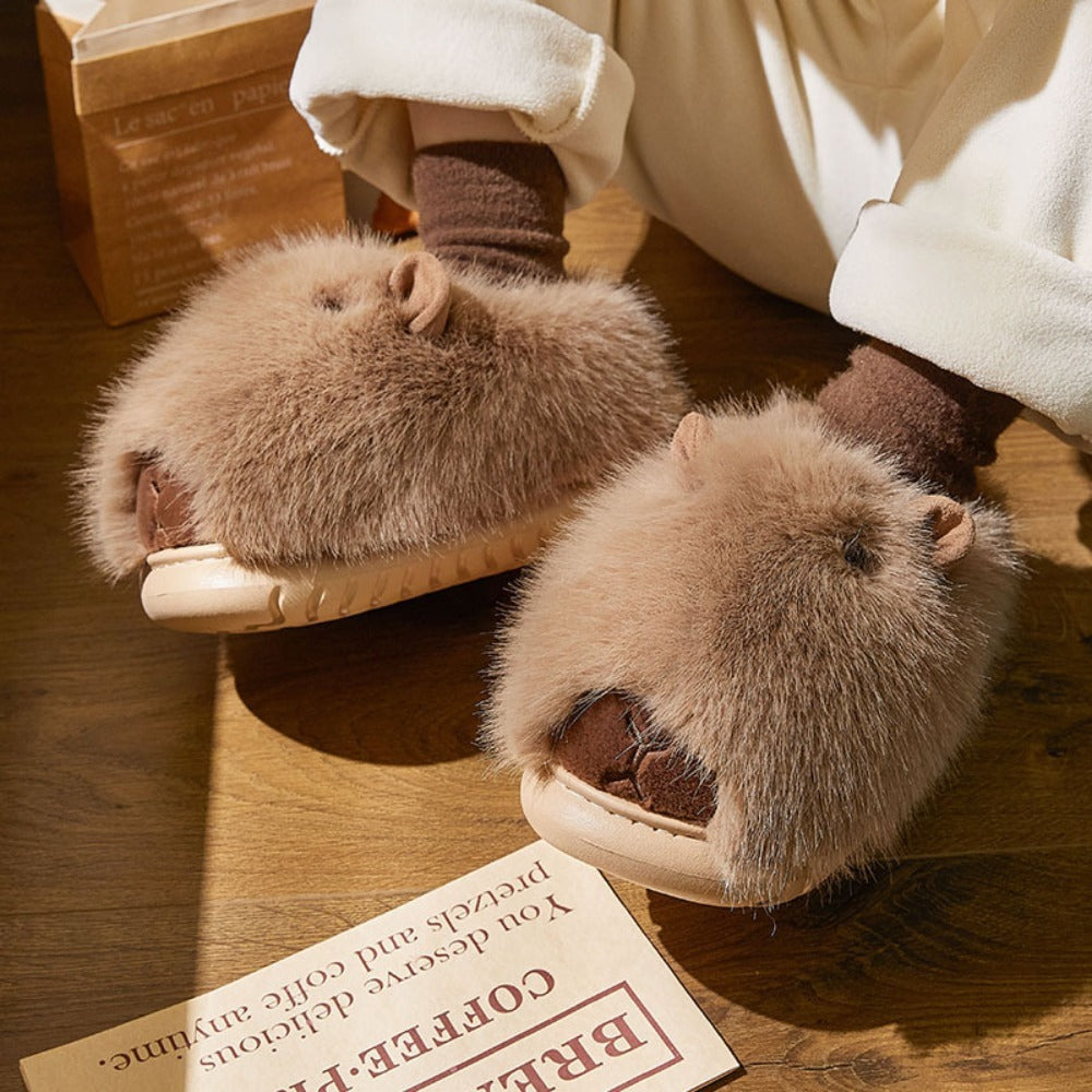Sleepy Capybara Slippers