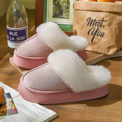 Velvety Puff Slippers