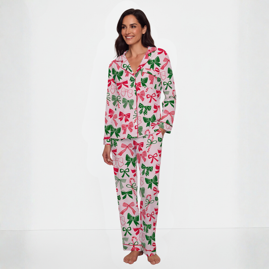 Christmas Bows Women's Pajama Set
