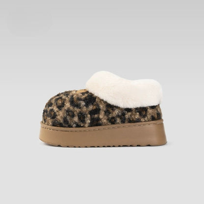 Chunky Burger Plush Platform Slippers