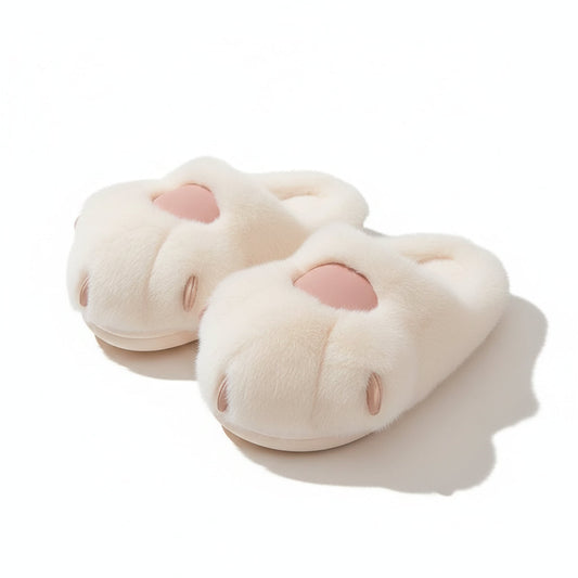 Fuzzy Kitty Claw Plush Slippers
