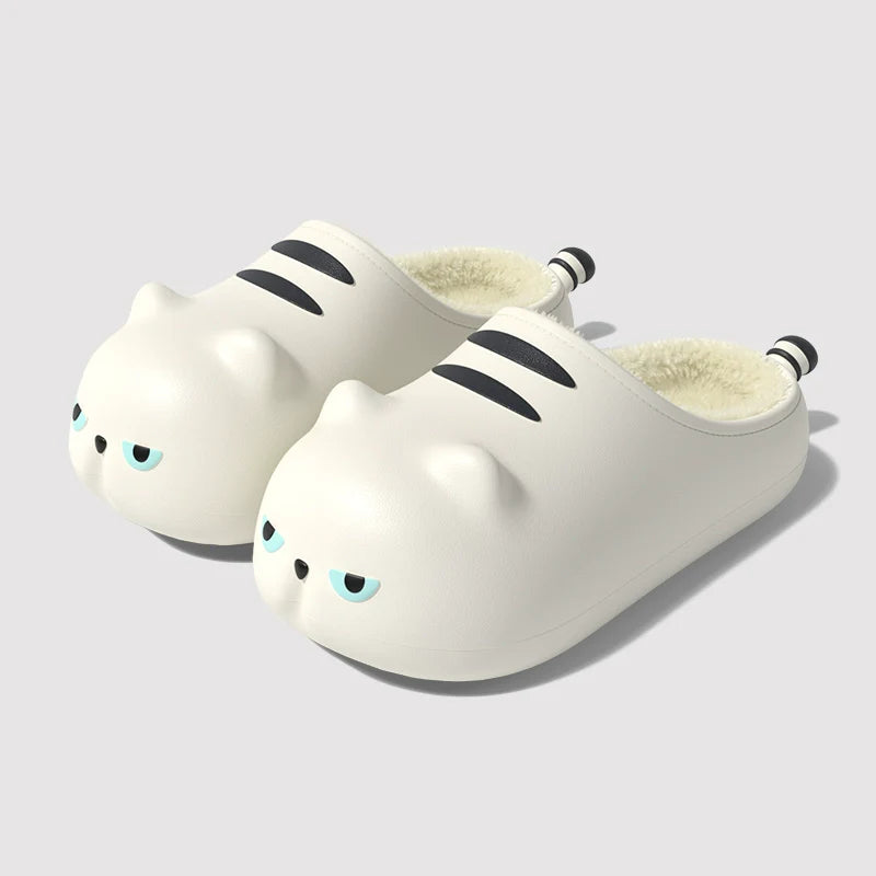 Grumpy Cat Face Lined Clogs