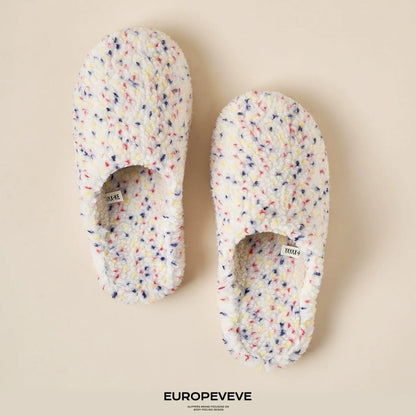 Confetti Boucle Fleece Warm Slippers
