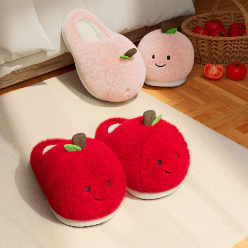 Apple Plush Stem Slippers