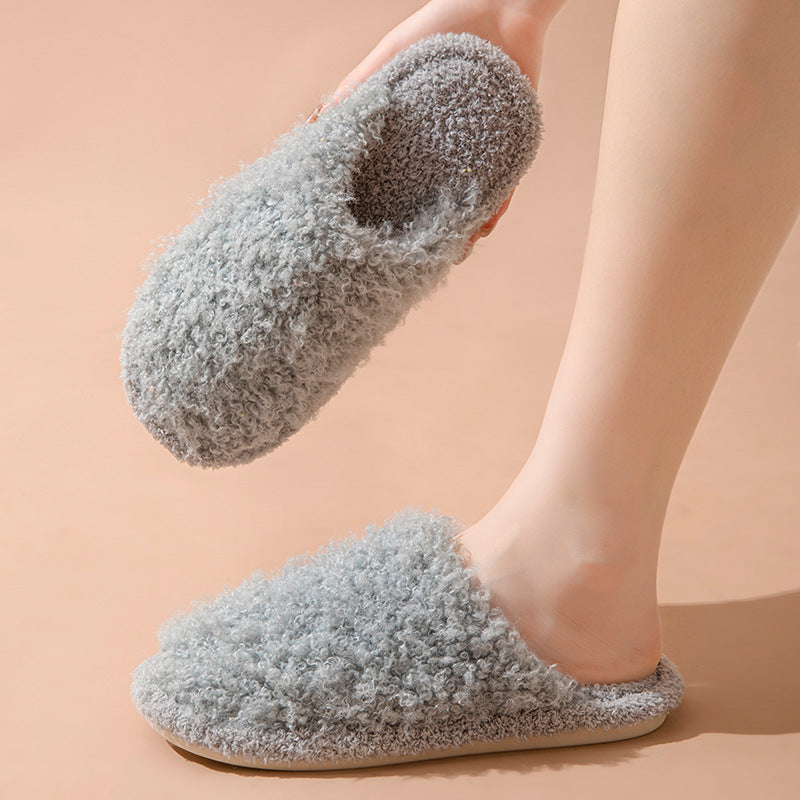 Teddy Curl Closed-Toe Slippers