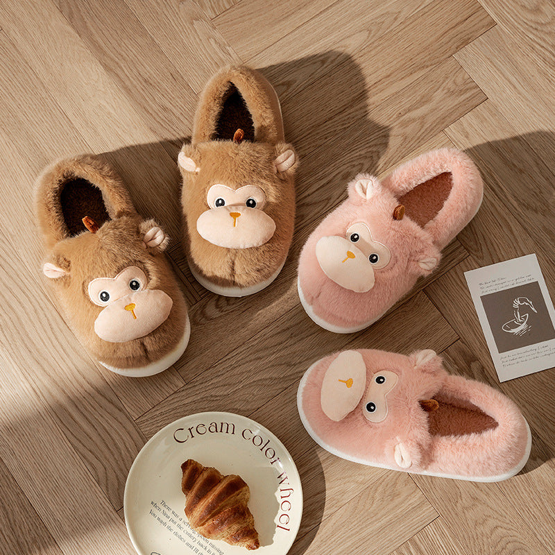 Cheeky Monkey Plush House Slippers