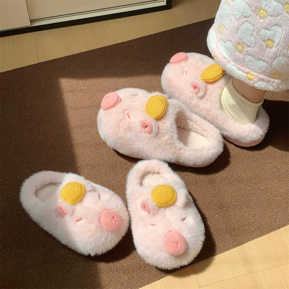 Nap-Time Capybara Plush Slippers