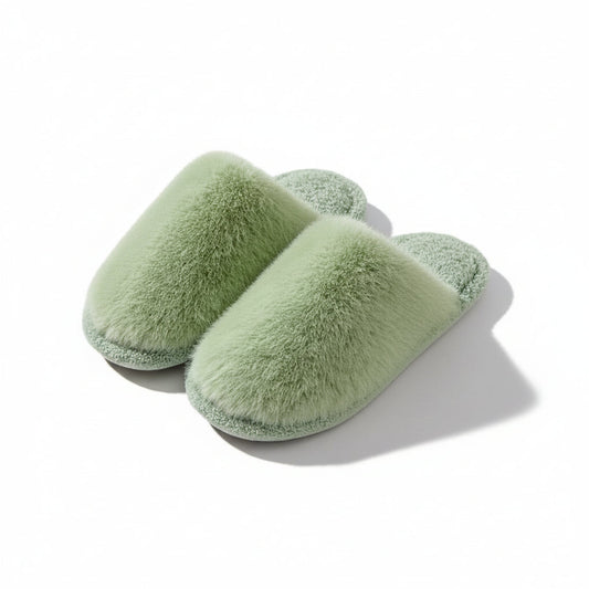 Fuzzy Cocoon Closed-Toe Slippers