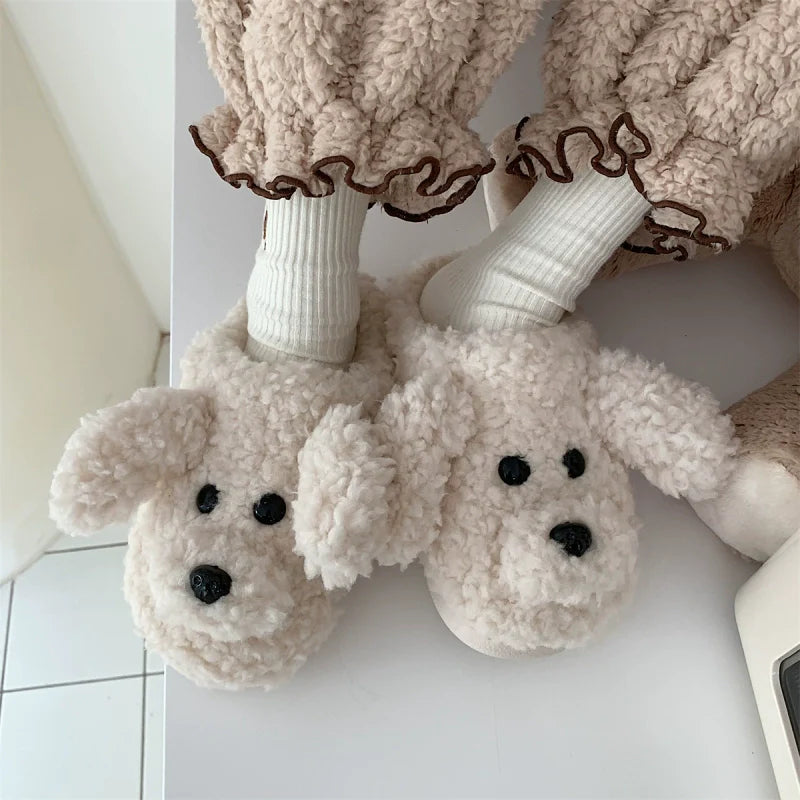 Puppy Plush Home Slippers