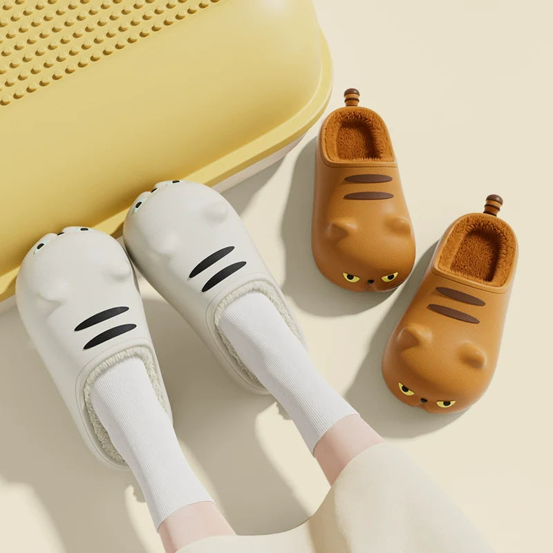 Grumpy Cat Face Lined Clogs