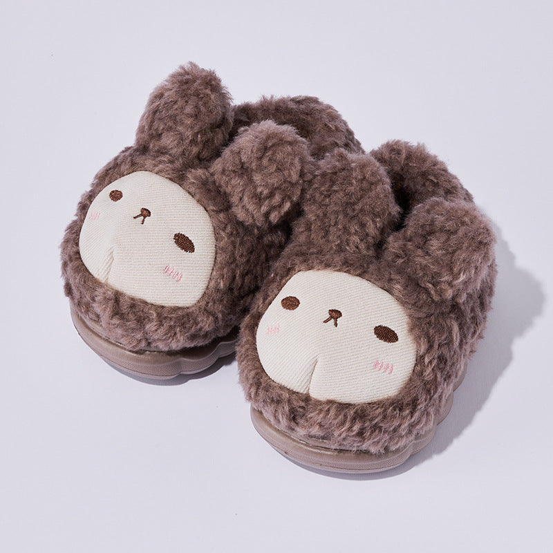 Cozy Bunny Ear Fuzzy Slippers
