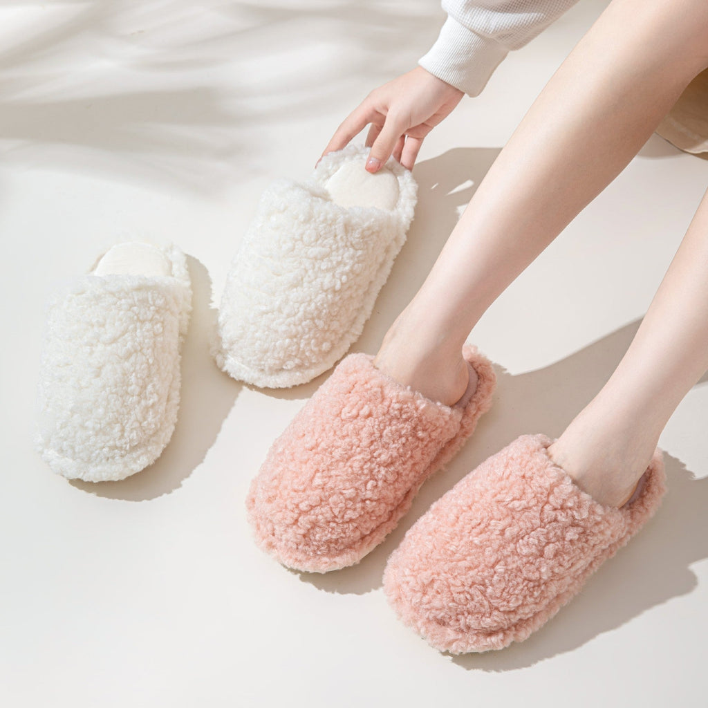 Pillow-Soft Sherpa Home Slippers