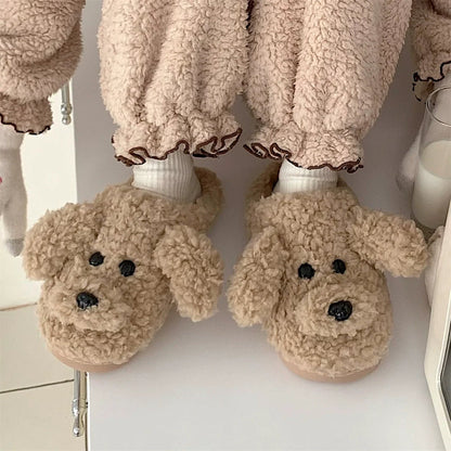 Puppy Plush Home Slippers