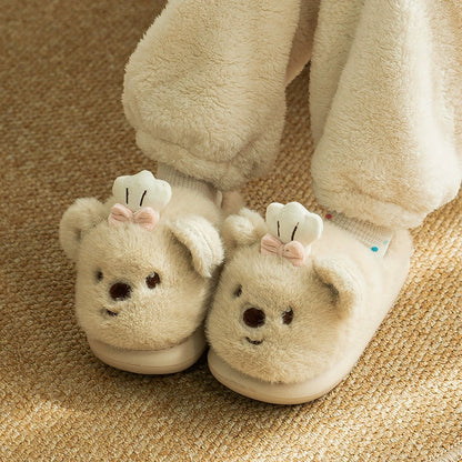 Chef Bear Plush Home Slippers