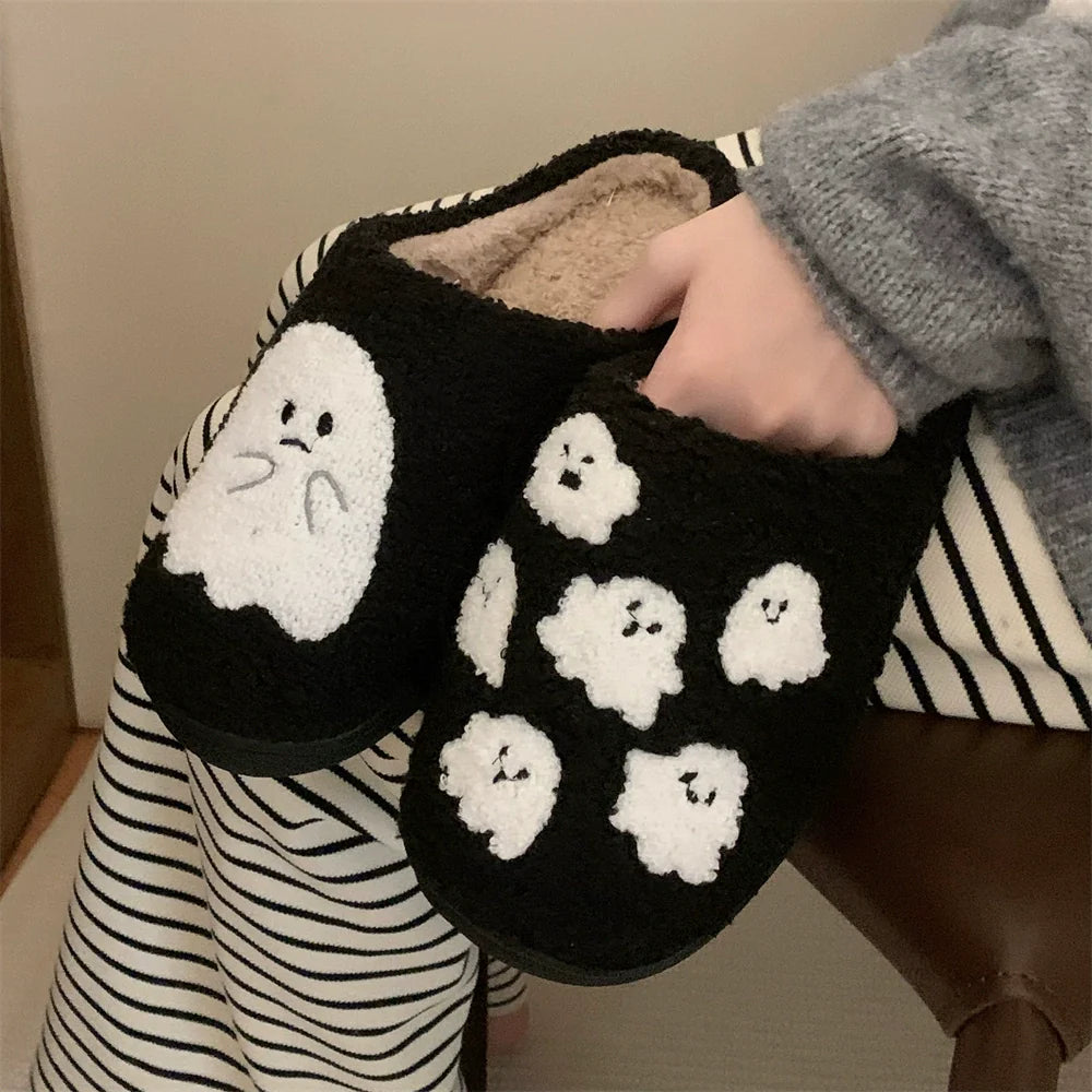 Mini Ghost Fuzzy Slippers
