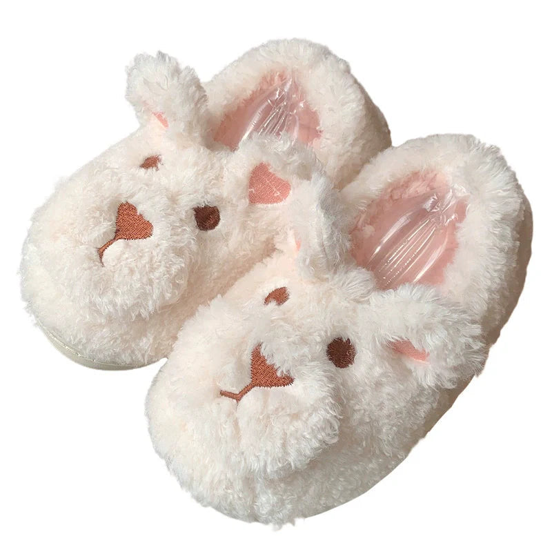 Teddy Fur Puppy Face Slippers