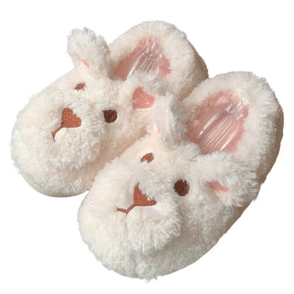 Teddy Fur Puppy Face Slippers