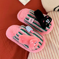 Pink Fun Black And Red Cat
