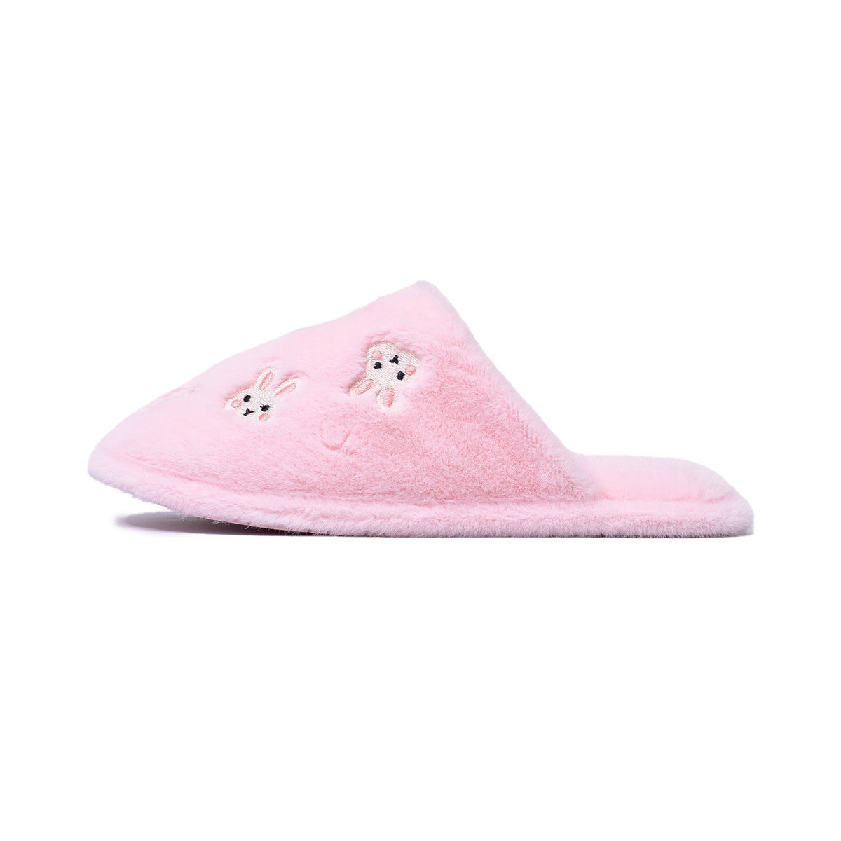 Whimsical Cartoon Embroidered Plush Slippers
