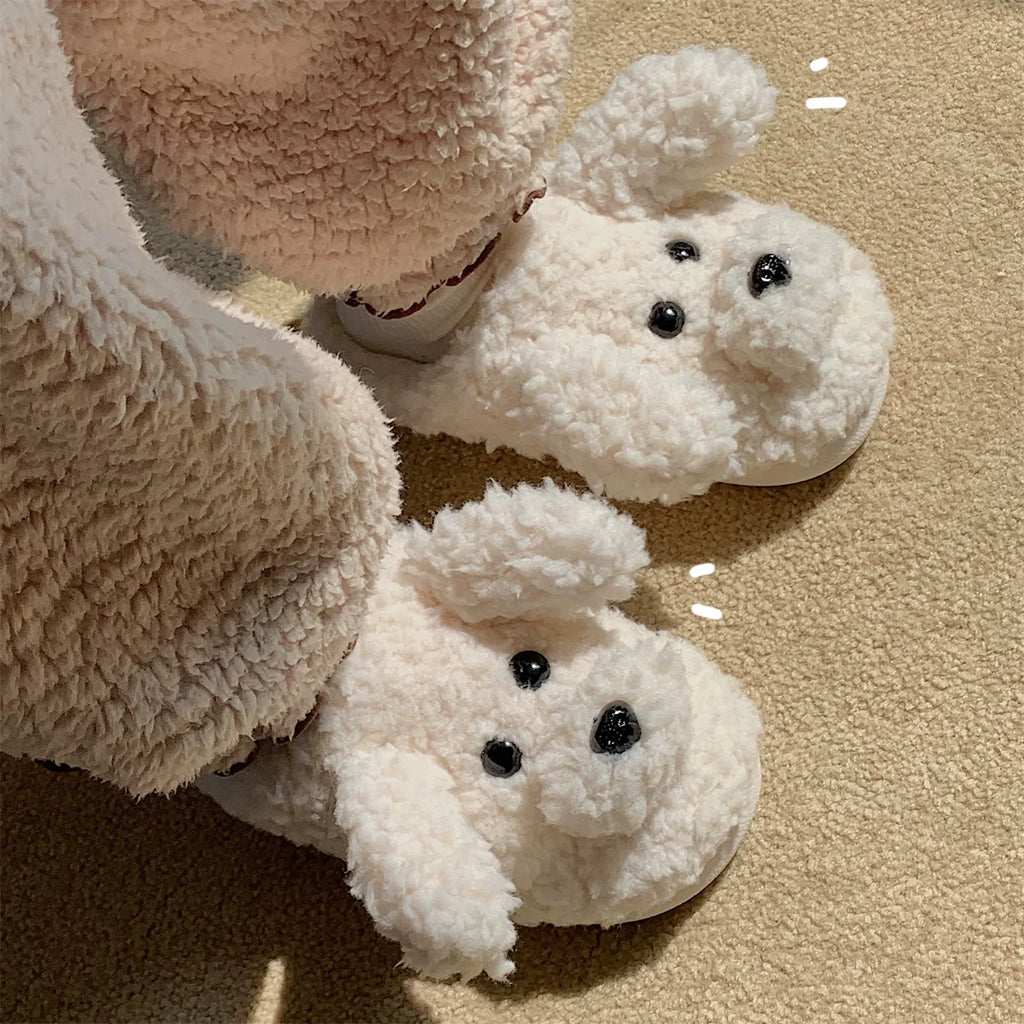 Puppy Plush Home Slippers