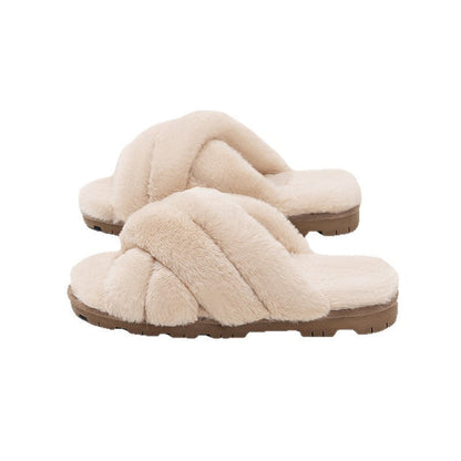 Crisscross Plush Cloud Slippers