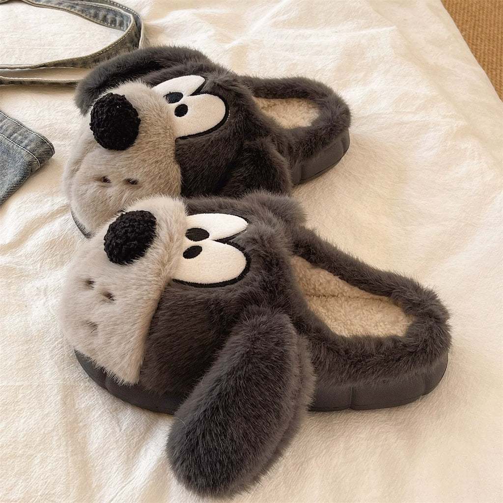 Floppy Ear Puppy Plush Slippers