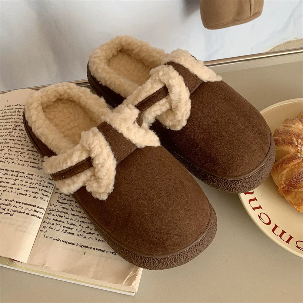 Snug Wrap-Band Fleece Slippers