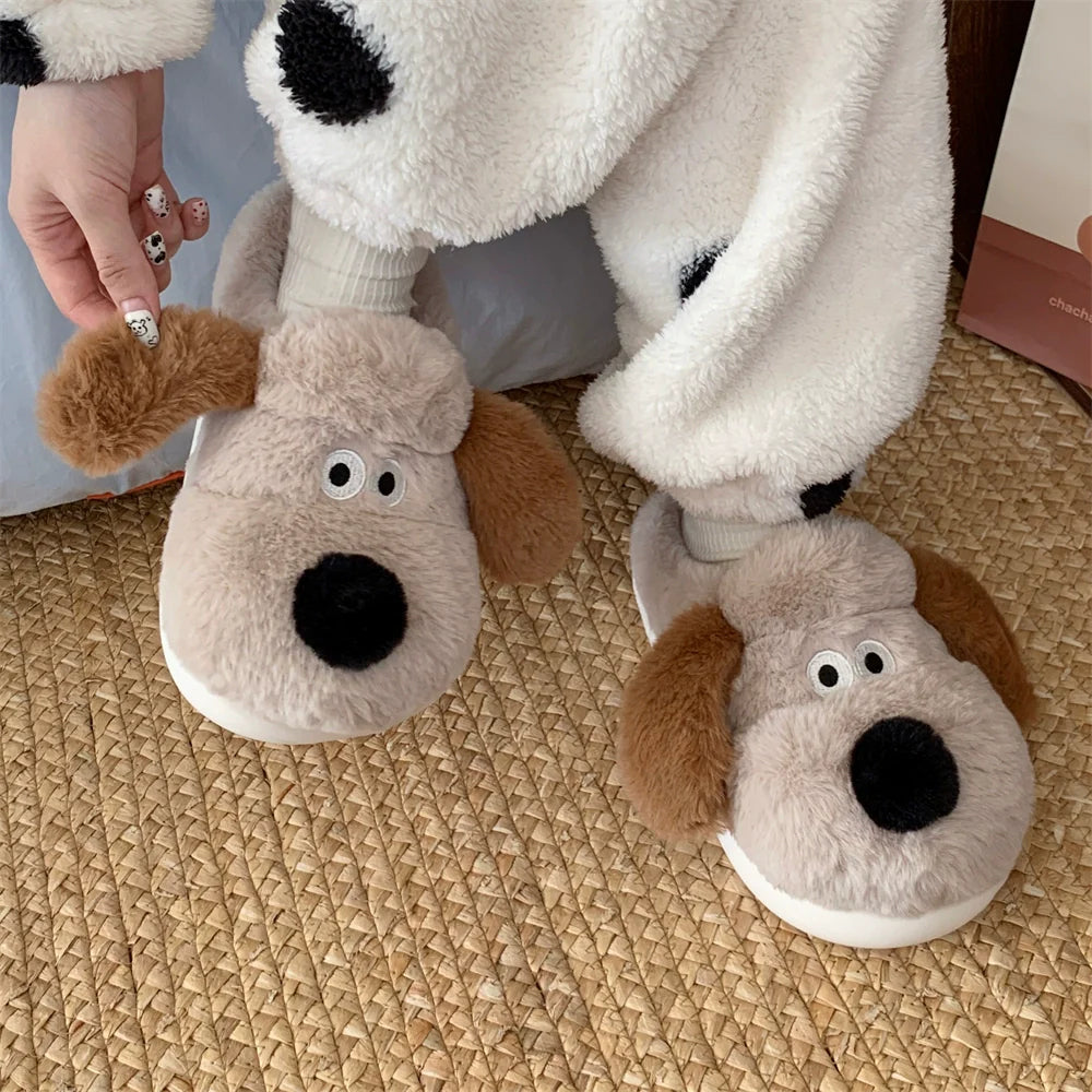 Puppy Snout Fuzzy House slippers