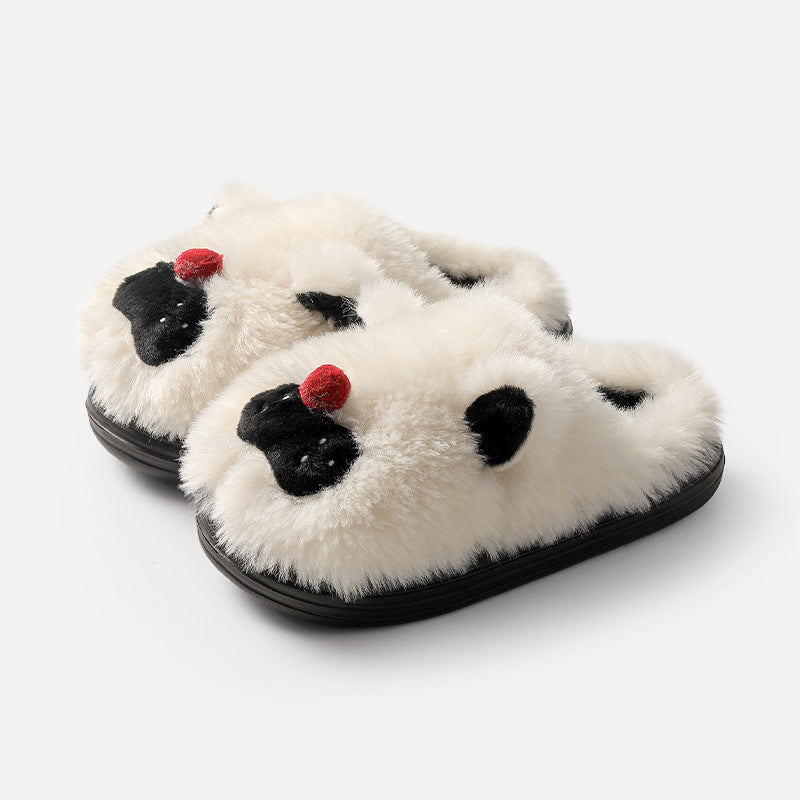 Fuzzy Animal Face Home Slippers