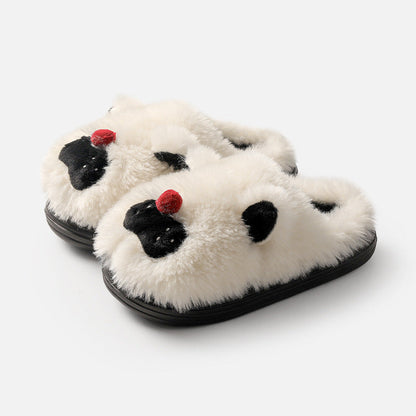 Fuzzy Animal Face Home Slippers