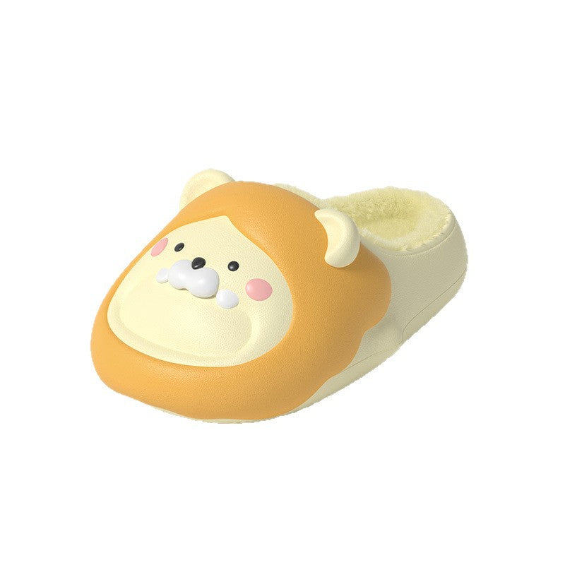 Fuzzy Lined 3D Animal Slippers