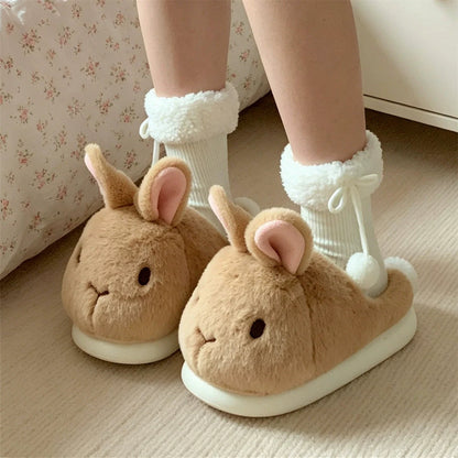 Hop Around Bunny Face Slippers