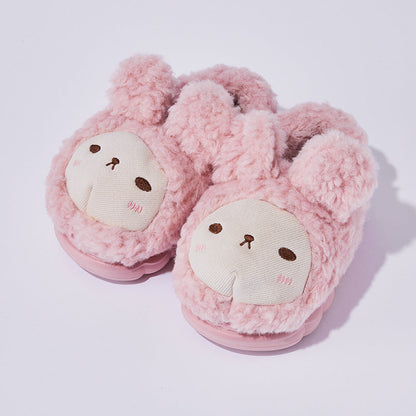 Cozy Bunny Ear Fuzzy Slippers