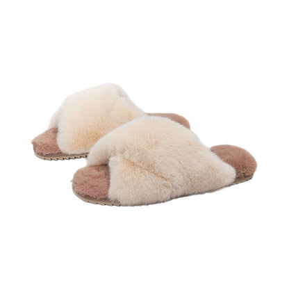 Crisscross Plush Lounge Slippers