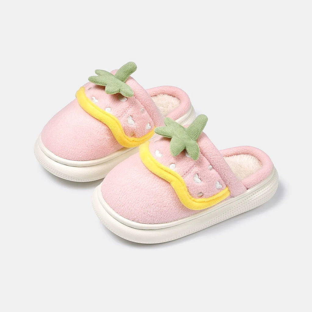 Playful Pumpkin Fleece Slippers