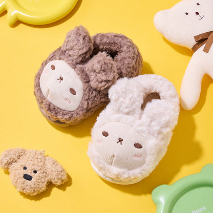 Cozy Bunny Ear Fuzzy Slippers