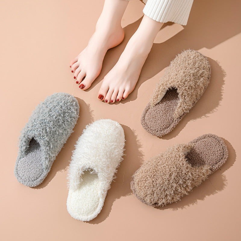 Teddy Curl Closed-Toe Slippers