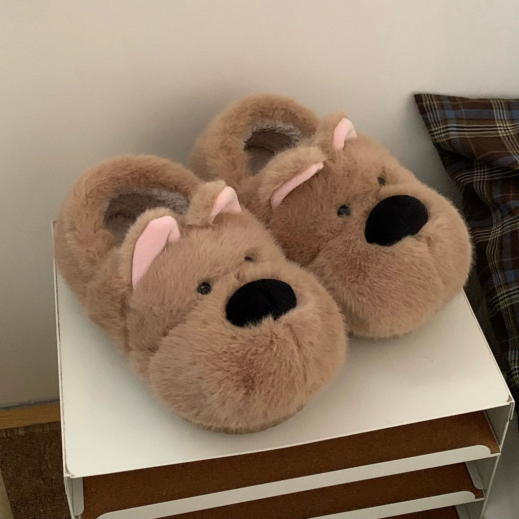 Westie Dog Plush Home Slippers