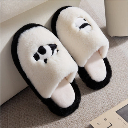 Plush Panda Warm Slippers
