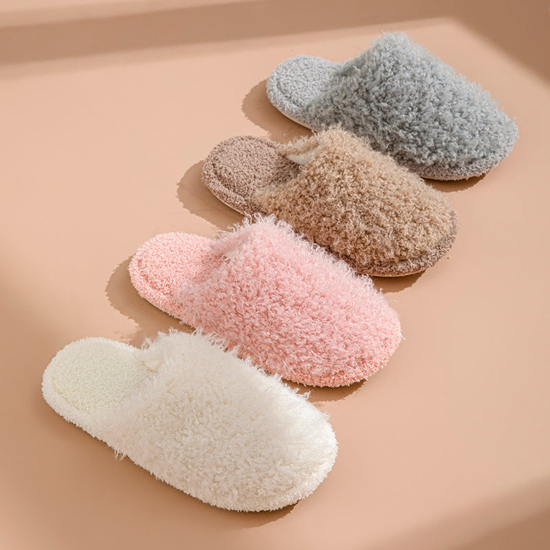 Teddy Curl Closed-Toe Slippers