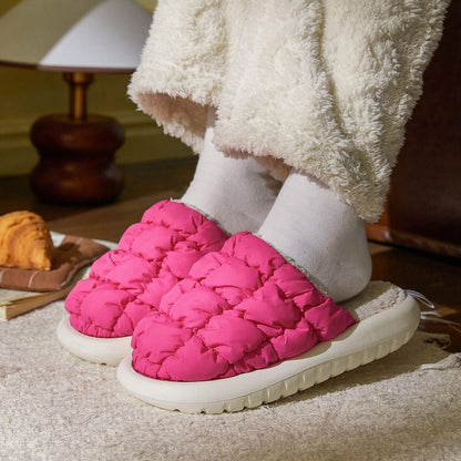 Puffy Checkerboard Home Slippers