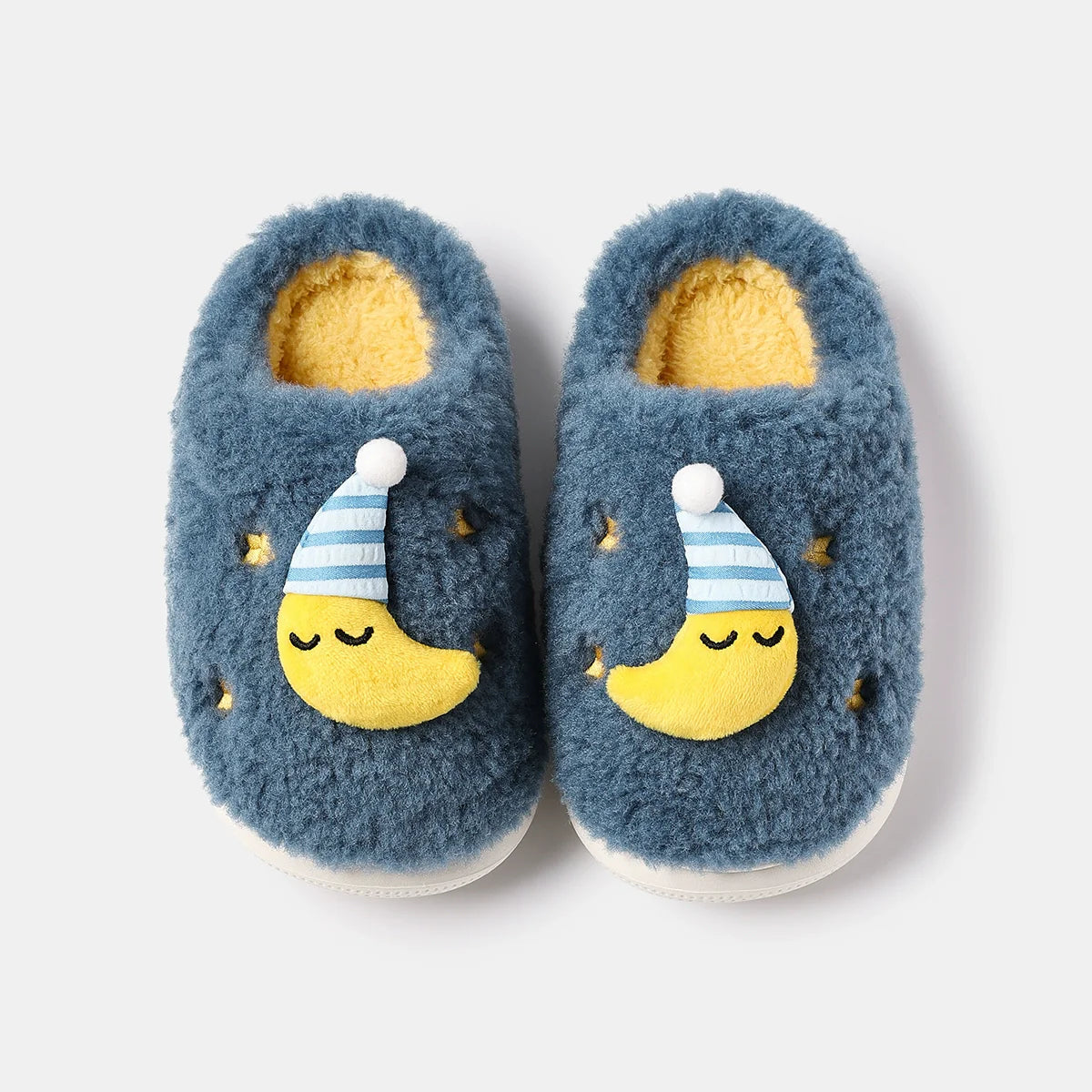 Dreamy Moon Nightcap Fuzzy Slippers