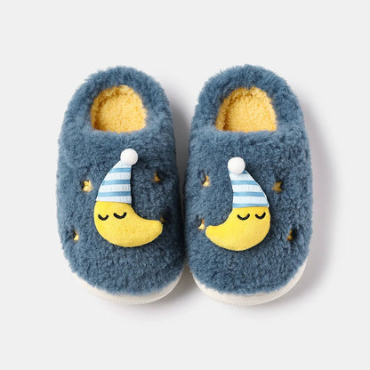 Dreamy Moon Nightcap Fuzzy Slippers