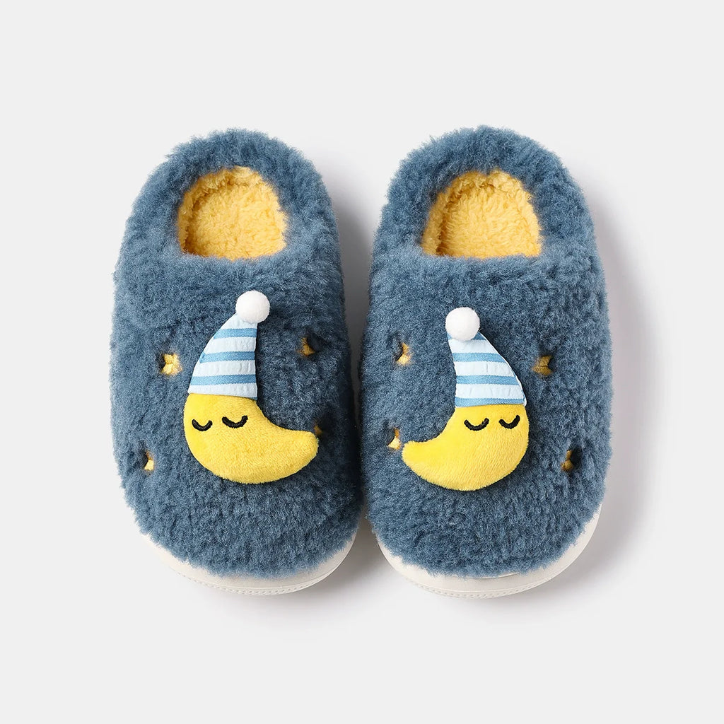 Dreamy Moon Nightcap Fuzzy Slippers