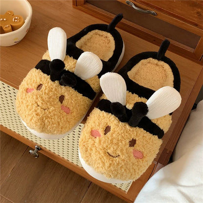 Bumble Bee Plush Home Slippers