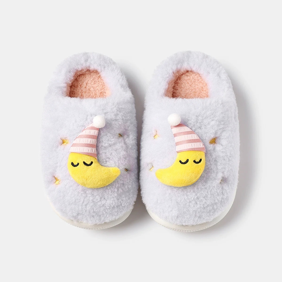 Dreamy Moon Nightcap Fuzzy Slippers