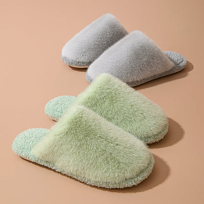 Fuzzy Cocoon Closed-Toe Slippers